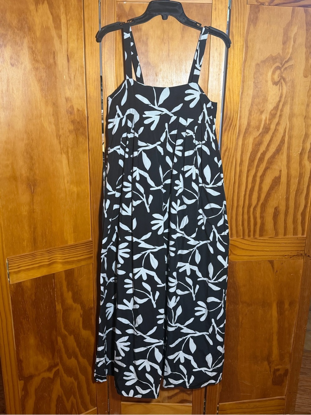 Black & White Floral Maxi Dress|Sz S|100% Cotton|Beach, Boho, Coastal